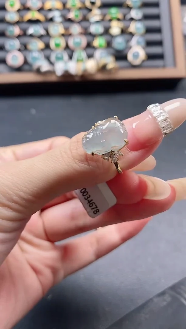 银S925镶嵌戒指翡翠51511