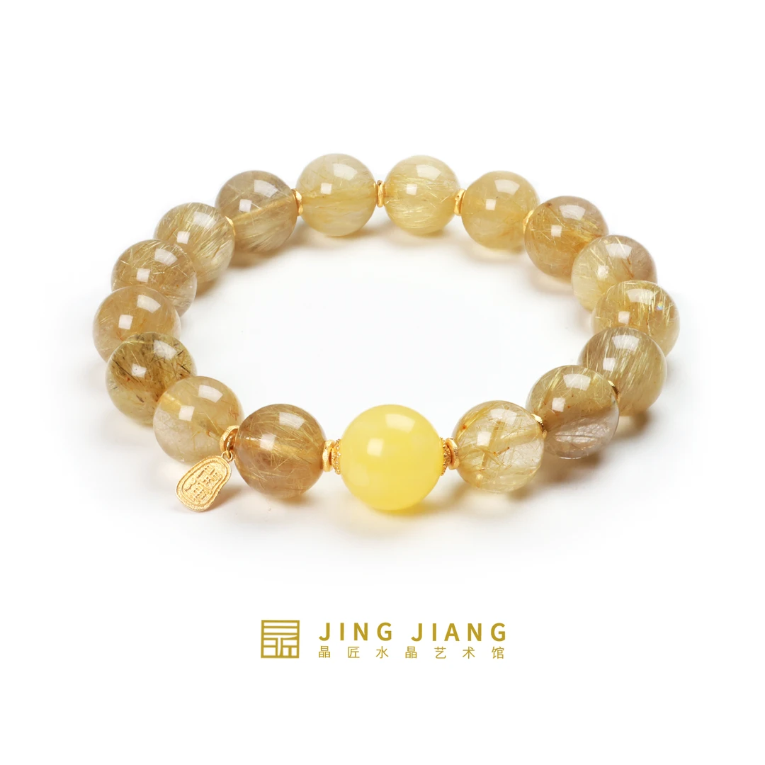 晶匠18K开财运钛晶手串多样性发一  编号-Z70071正品精选