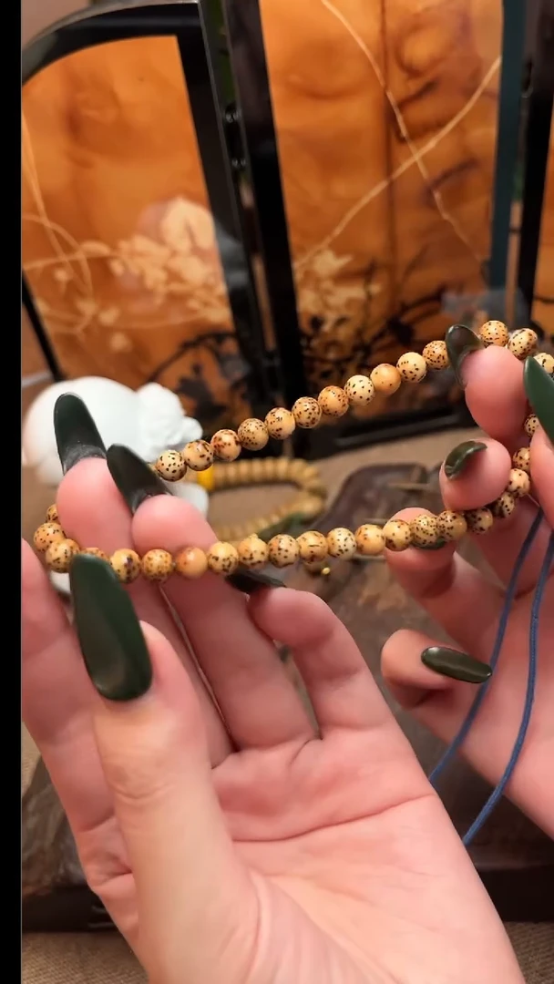 手串星月菩提精工级陈籽圆珠手持（B）