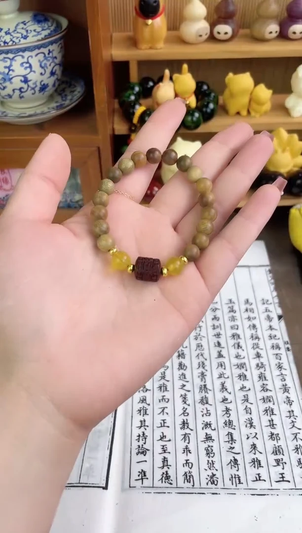 非洲檀香无事牌菩提木质串珠手串/多发性其一/不带盒子