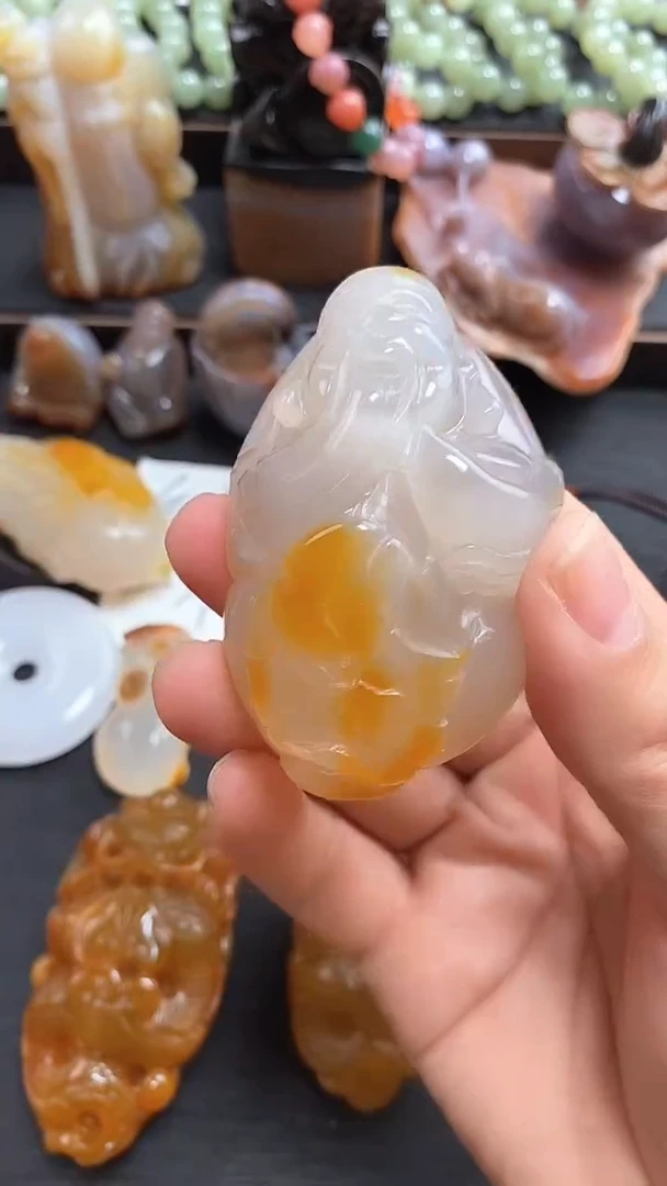 【闪购商品】玛瑙/玉髓财神未镶嵌1