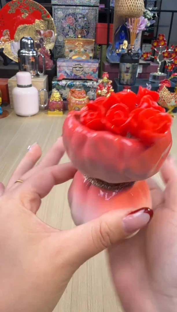 11花束水果叉-红色