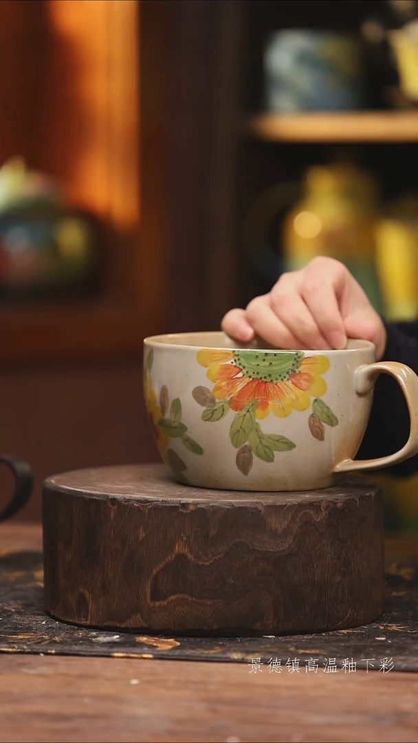 陶瓷景德镇高温釉下手绘陶瓷@L716@