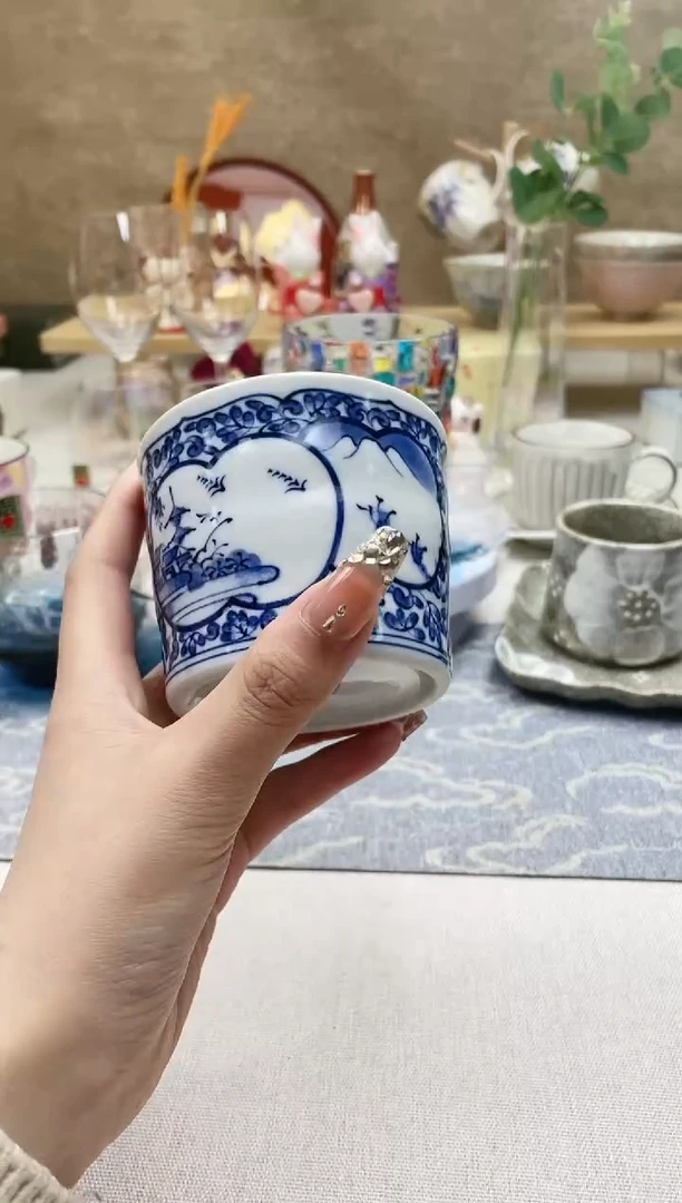 【闪购商品】摆件/盘子/杯子山水百景茶杯