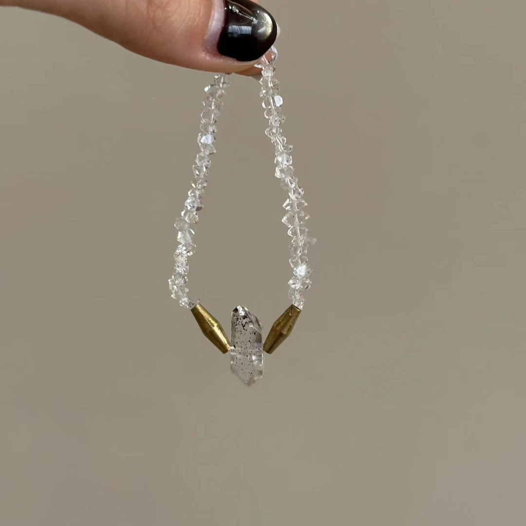 月球来信夏日限定-263毒液金草莓闪灵钻单圈叠戴款手链定制