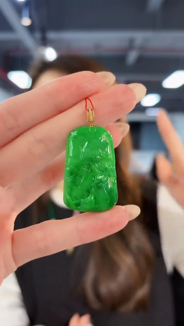 【闪购商品】翡翠颈饰18K金镶嵌缅料A货/支持复检/一件