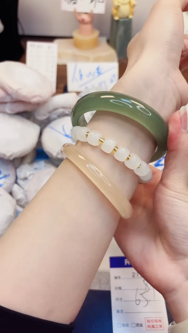【闪购商品】石英质玉手镯未镶嵌272-东陵玉-圈口65