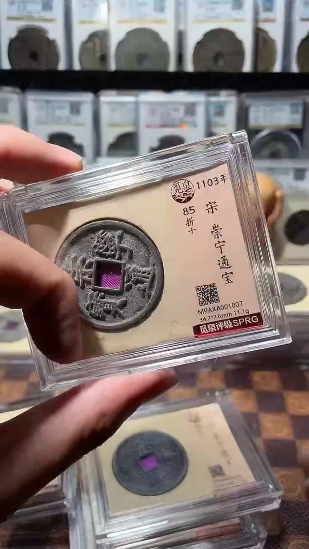 铜A201觅泉白铜崇宁通宝版别(斐)85