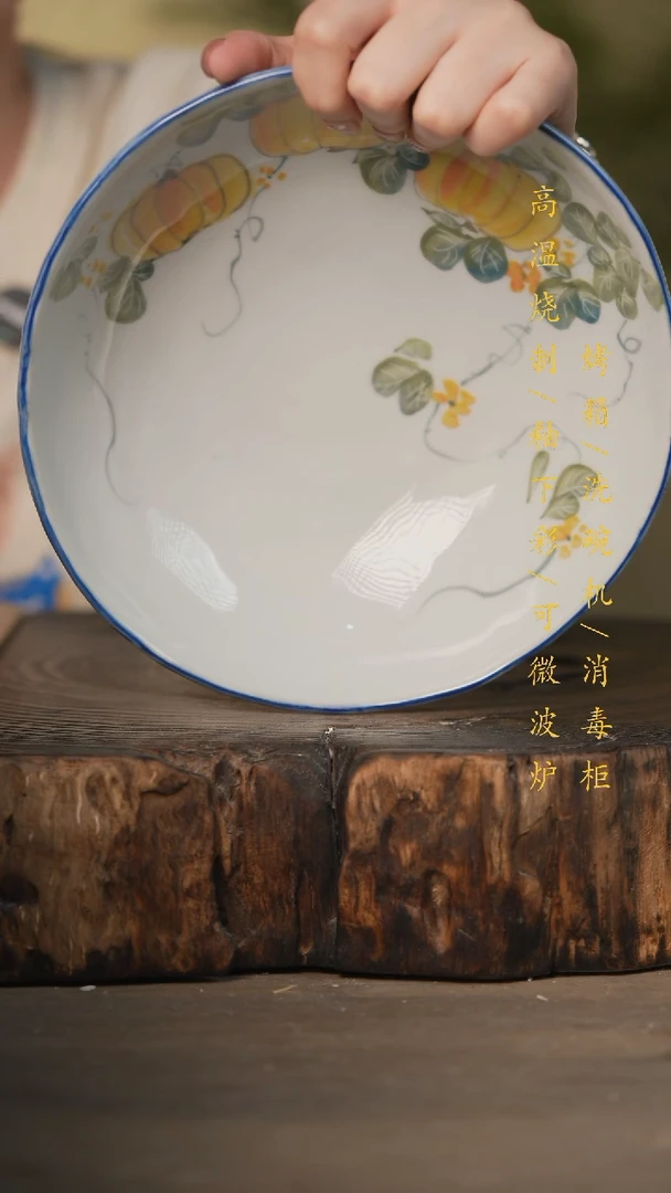 瓷片景德镇高温釉下彩可微波烤箱洗碗机