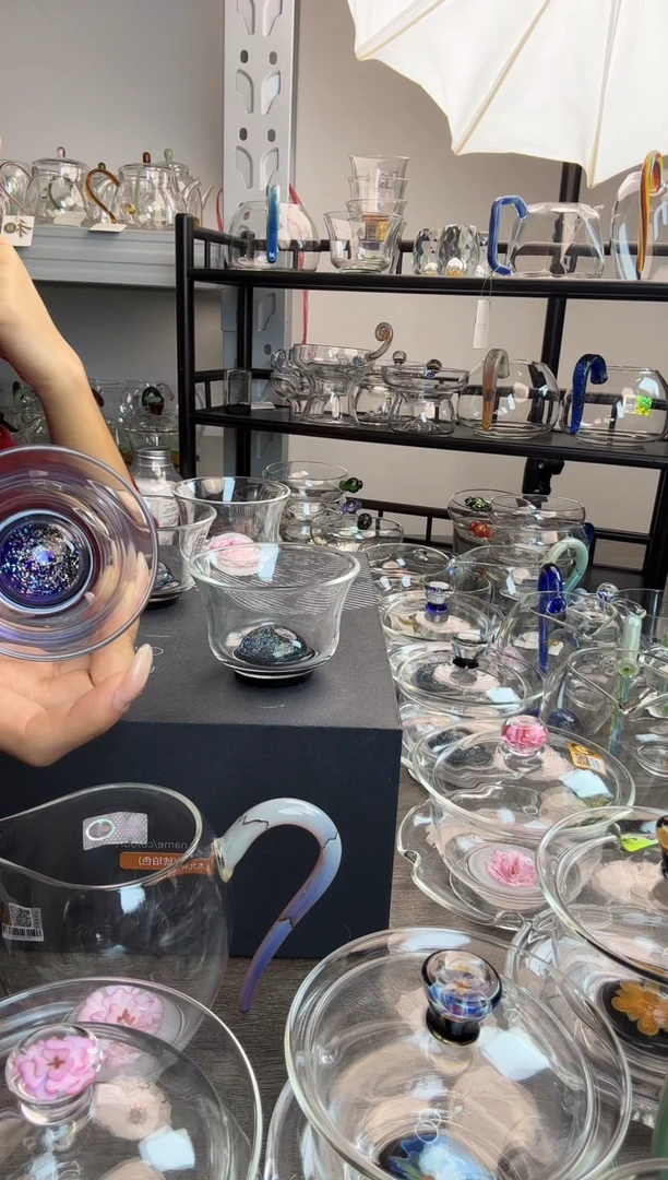 手工艺品玻璃厚***物禾器 斑斓主人杯 普通盒