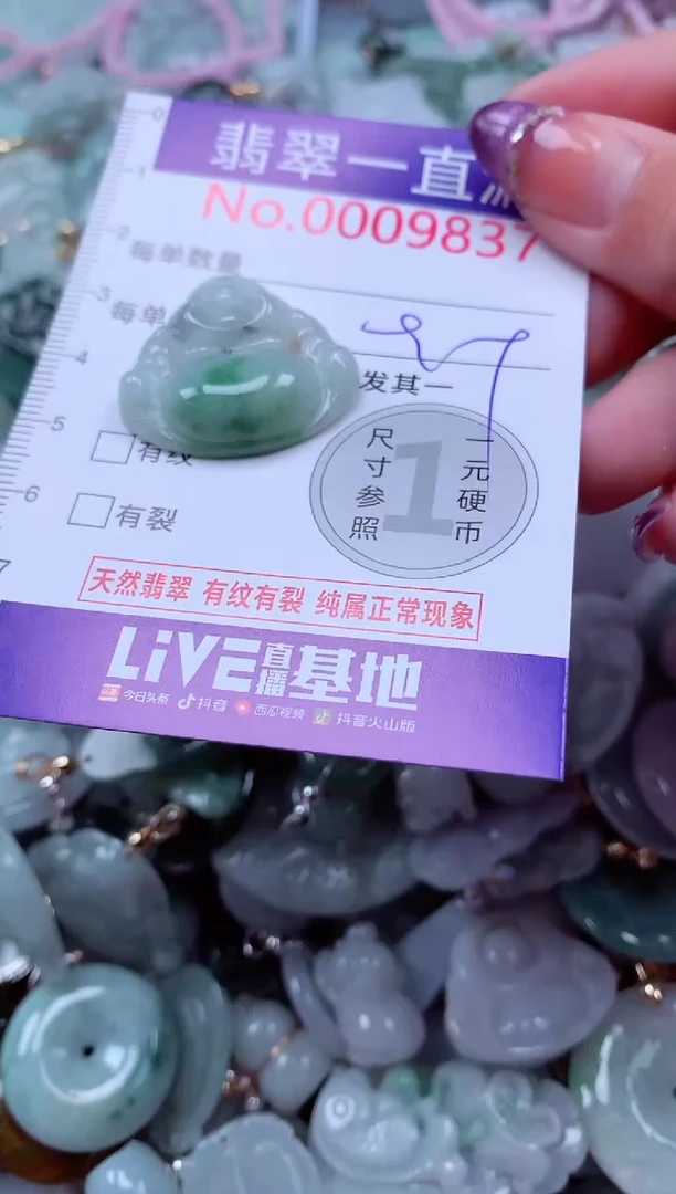 翡翠未镶嵌吊坠(不含链)9837