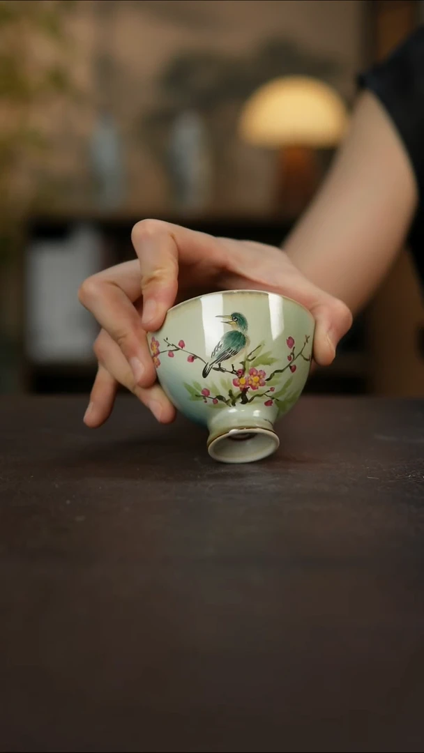 杯景德镇陶瓷杯碗柴烧多人瑕疵