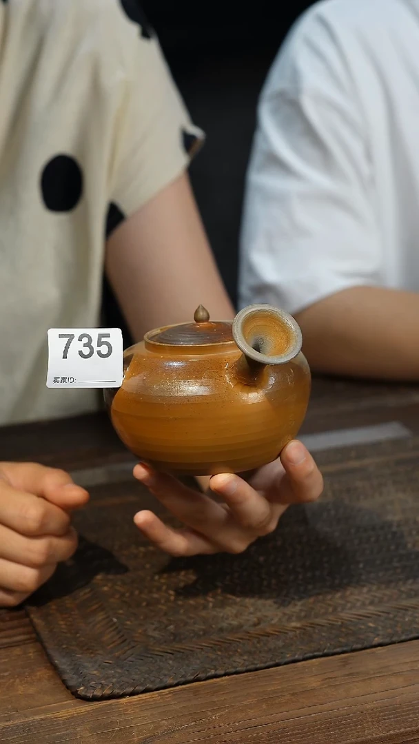 潮州手工原矿砂铫壶白泥侧把735