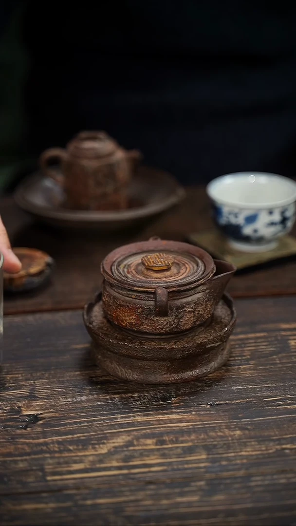 全手工制作 重工 南蛮 紫砂 青铜 古钱币 宝瓶120cc