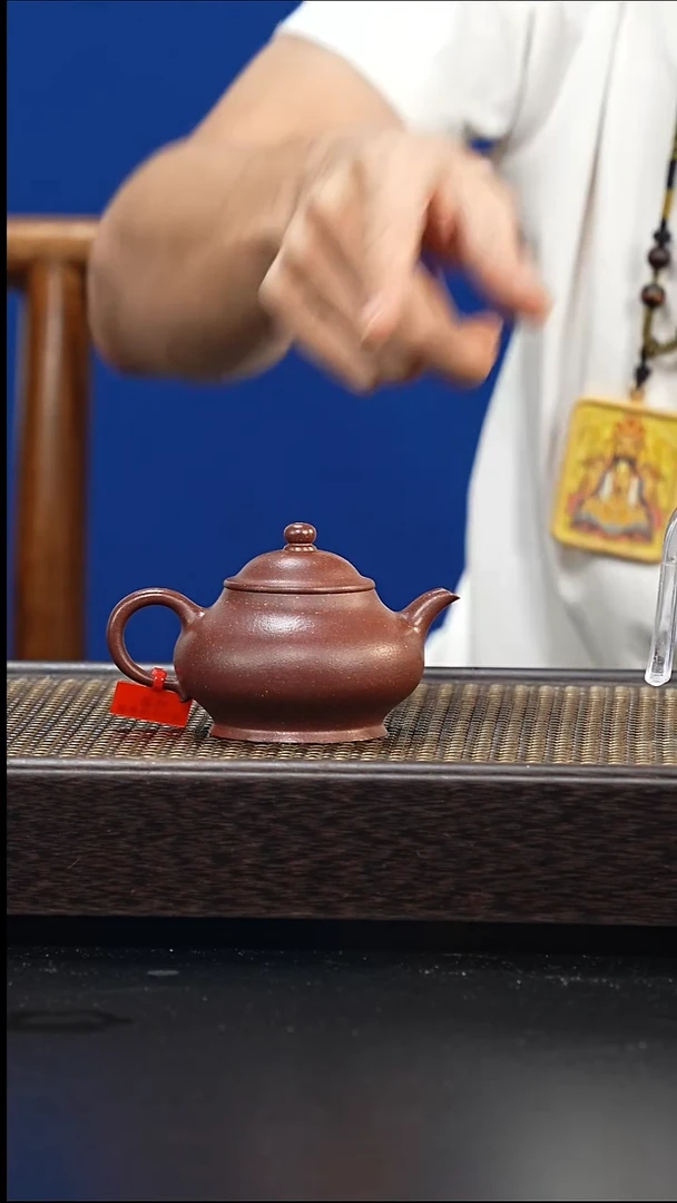 茶壶紫砂微瑕全手工紫玉金砂潘壶001