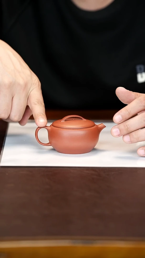 茶壶紫砂【润石堂】精品 超薄胎 100cc 红皮龙