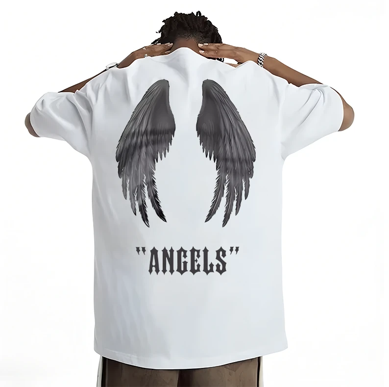 重磅纯棉男士短袖美式痞帅情侣款夏季ins潮牌街头宽松百搭休闲T恤