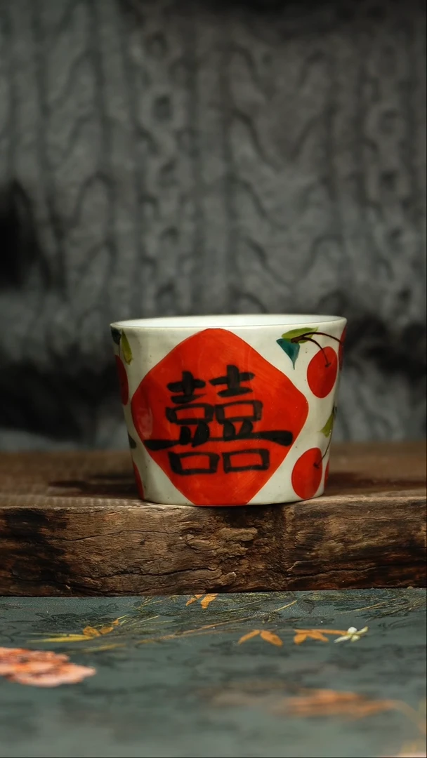 【闪购商品】杯釉下彩手工手绘同款陶器