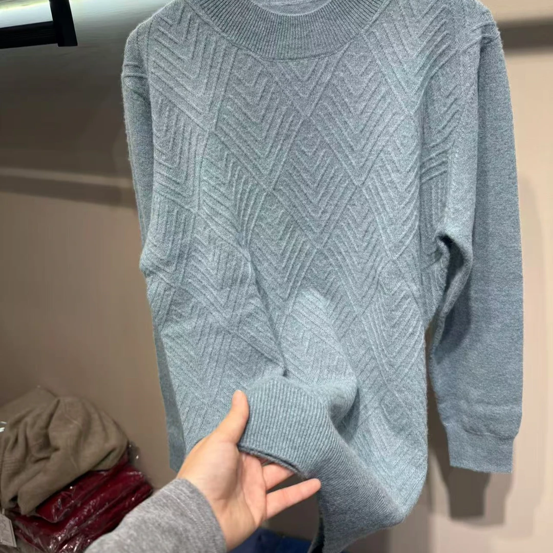 【断码清仓】男士半高领羊绒衫