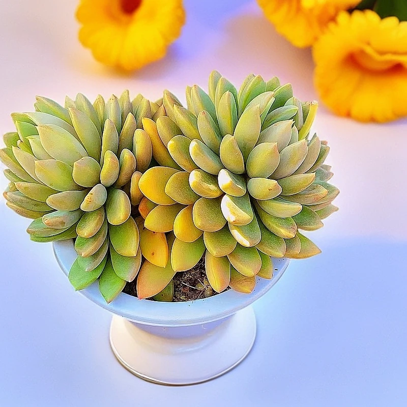 【双头黄金象牙 多肉植物 】2单包邮 好养易出状态易老桩花旦精品多