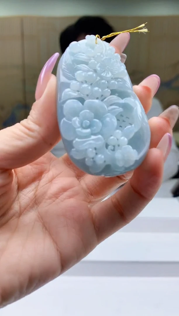 【闪购商品】定制翡翠未镶嵌5060ty-毛货挂件165