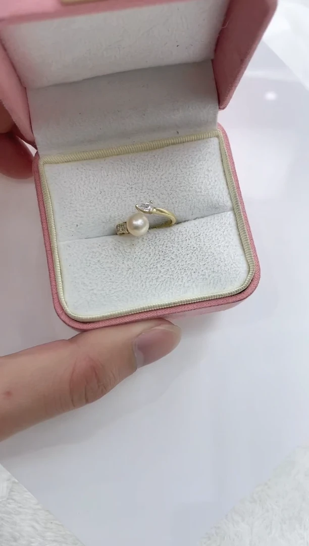 【闪购商品】海水珍珠戒指银S925镶嵌海水珍珠戒指