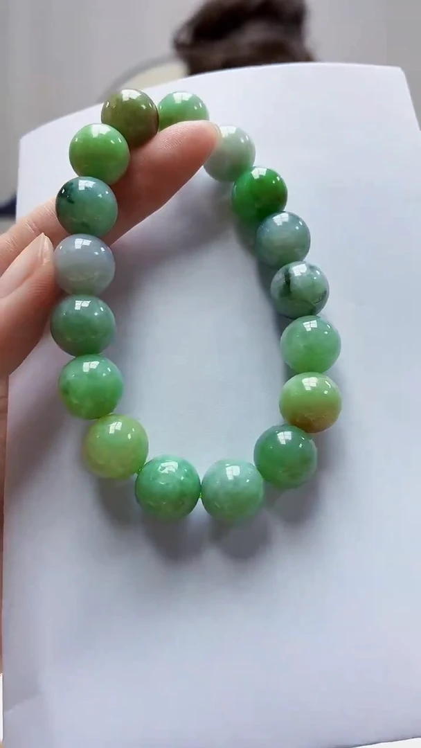 未镶嵌定制翡翠4829zm-毛货手串32