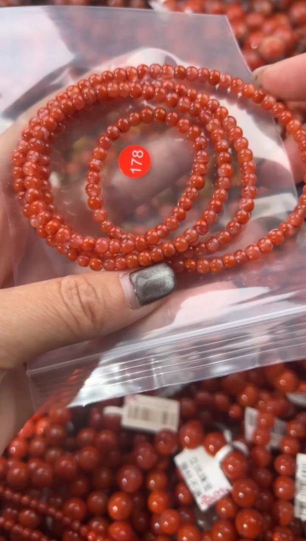 未镶嵌手串南红玛瑙4+