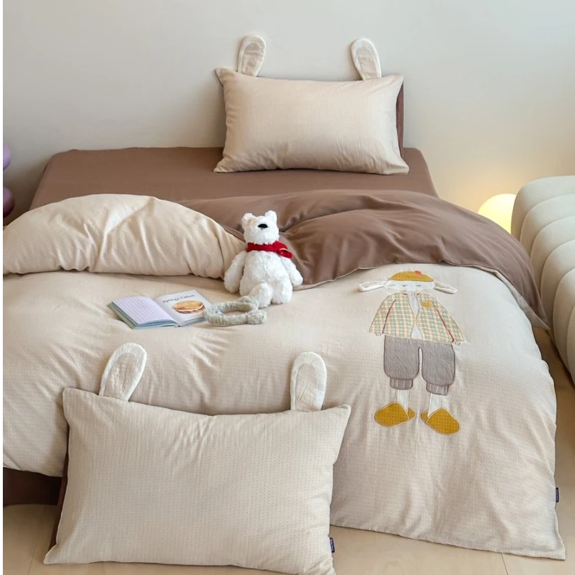 【线下babyhouse专版】A类母婴级全棉双层纱立体贴布绣床品四件套