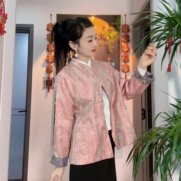 （听风荷）原版新款高端新中式双面穿上衣国风专柜版外套