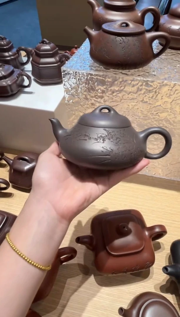 茶壶紫砂晓*天青 汉棠石瓢