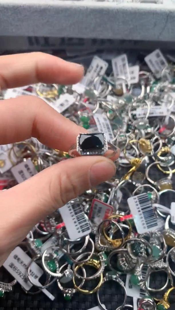 银S925镶嵌戒指翡翠4                  1