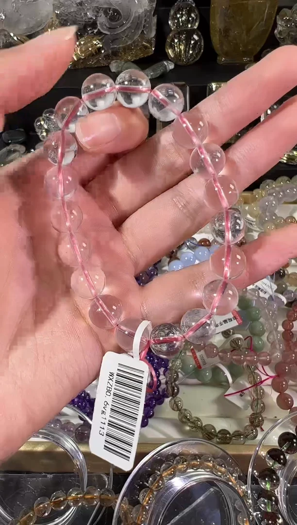 水晶手串未镶嵌天然水晶手串