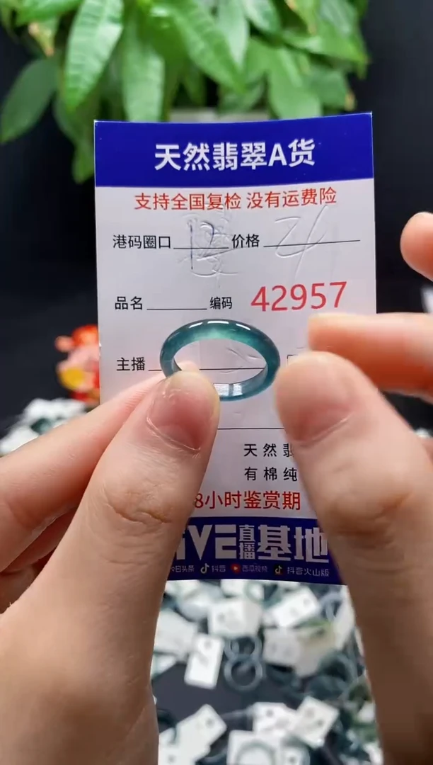 翡翠戒指未镶嵌天然翡翠戒圈2957