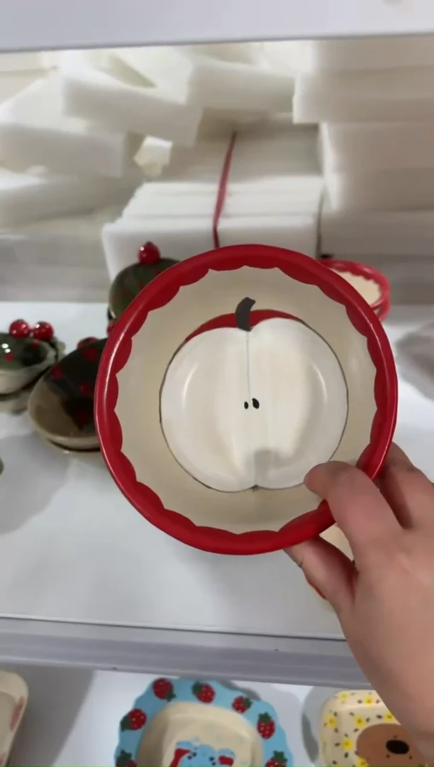 【闪购商品】苹果碗高温瓷器瓷器