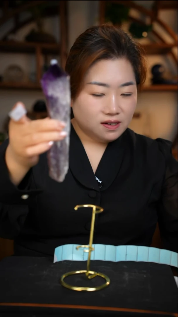 未镶嵌珠宝半成品水晶紫晶权杖D71