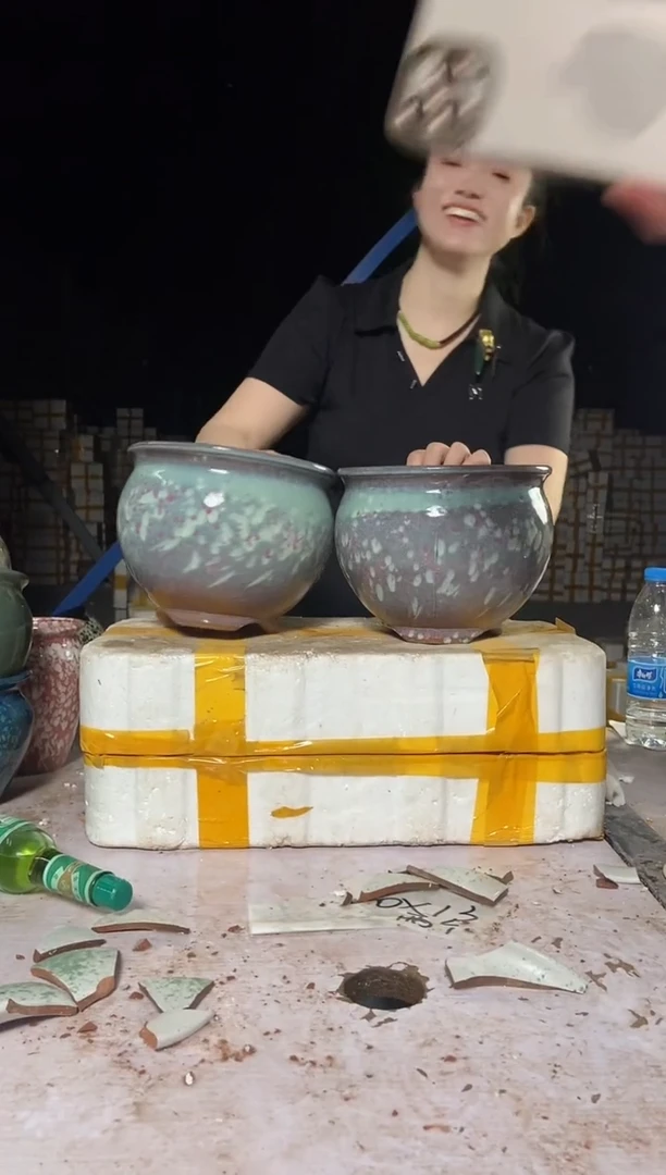宜兴紫砂粗陶花盆20/17