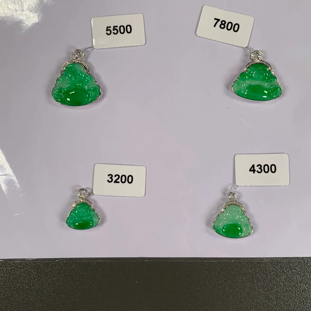 翡翠A货18K金镶嵌佛公，多样性发货，发一件514