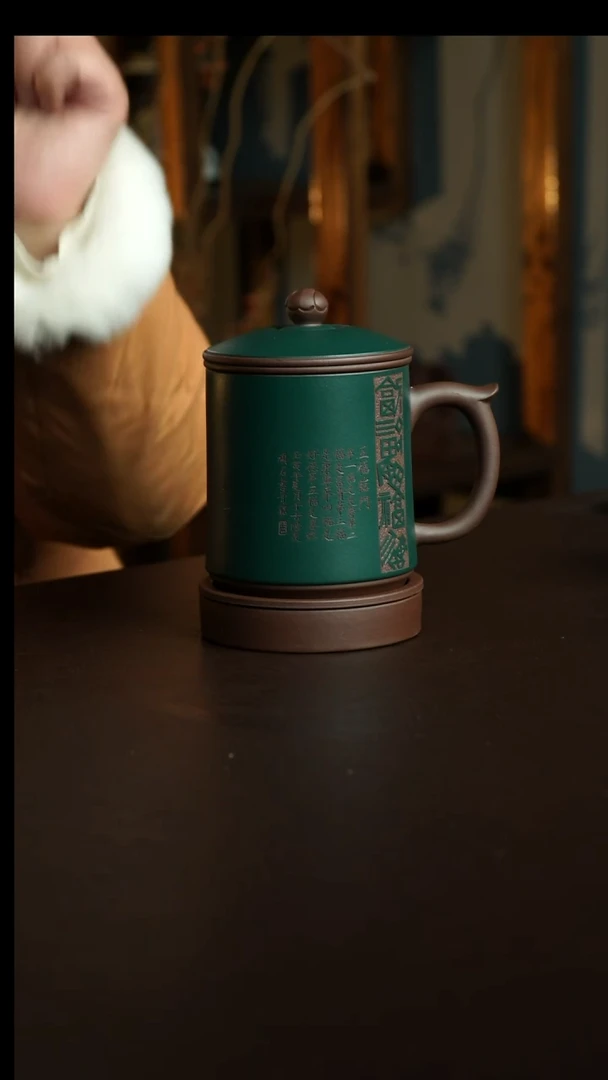 茶杯紫砂52号 五件套盖杯 宜兴紫砂原矿作品