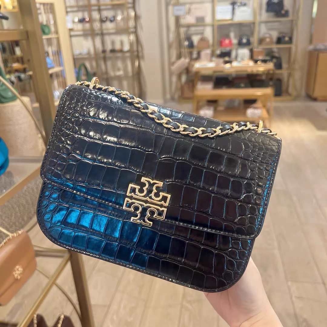 22*15*8/ToryBurch汤丽柏琦britten翻盖吸扣单肩斜挎包141029