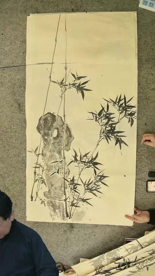国画四尺整张  墨竹  69*138cm