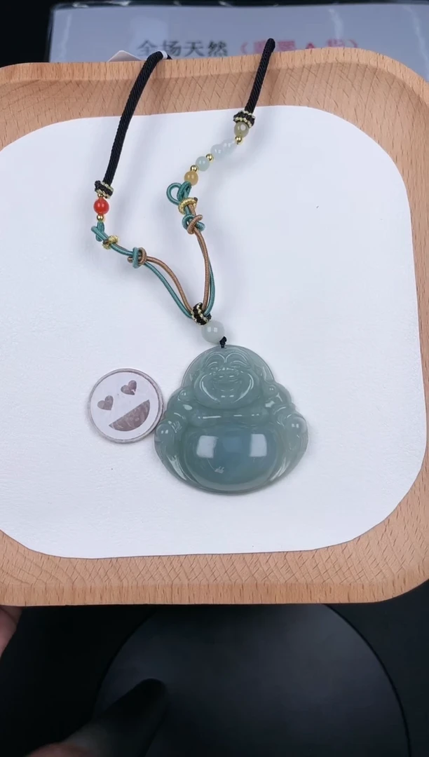 翡翠未镶嵌颈饰LH016翡翠冰绿大佛
