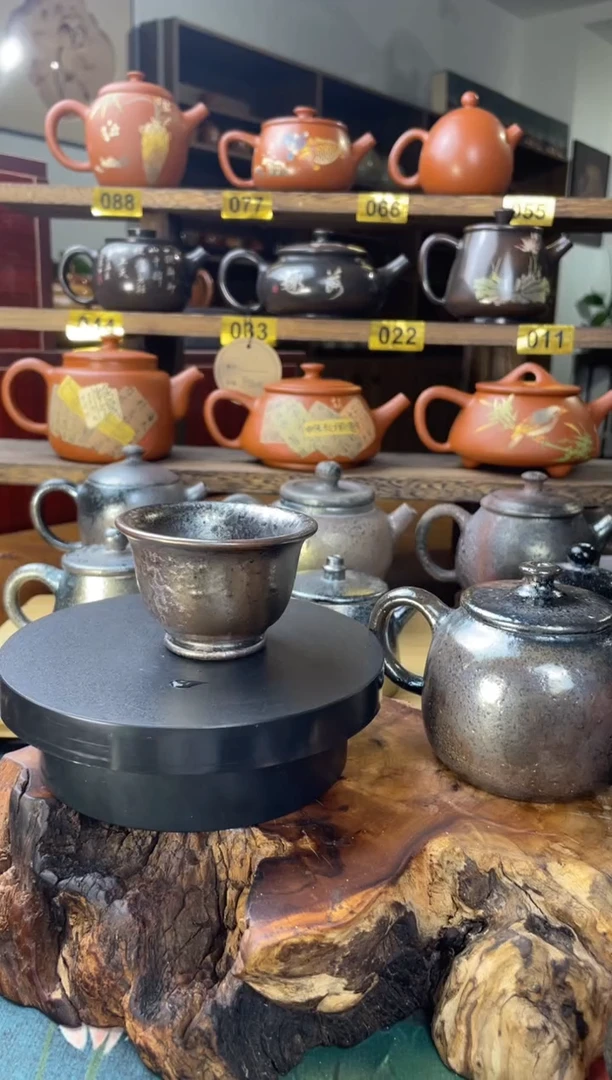 壶建水紫陶裸柴烧微瑕杯子1