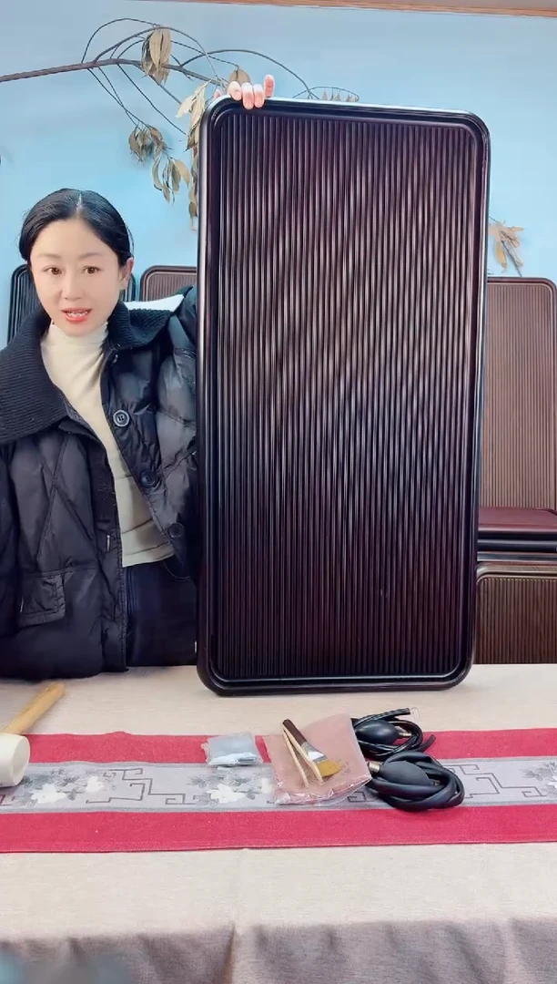 心**海千川胡桃色茶盘100*50*5