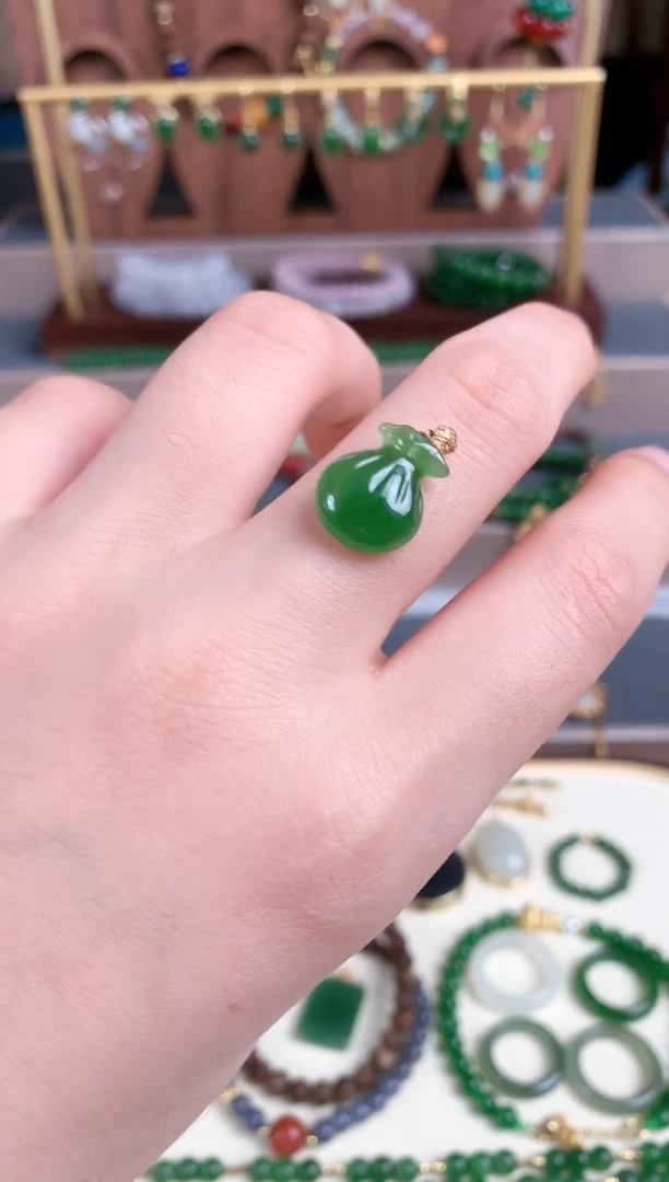 吊坠(不含链)银S925镶嵌和田玉1