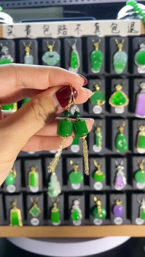 【闪购商品】翡翠耳饰银S925镶嵌286..