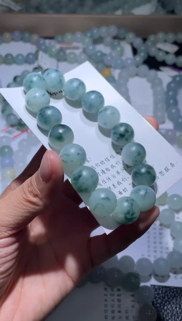 未镶嵌定制翡翠亮**计翡翠手串