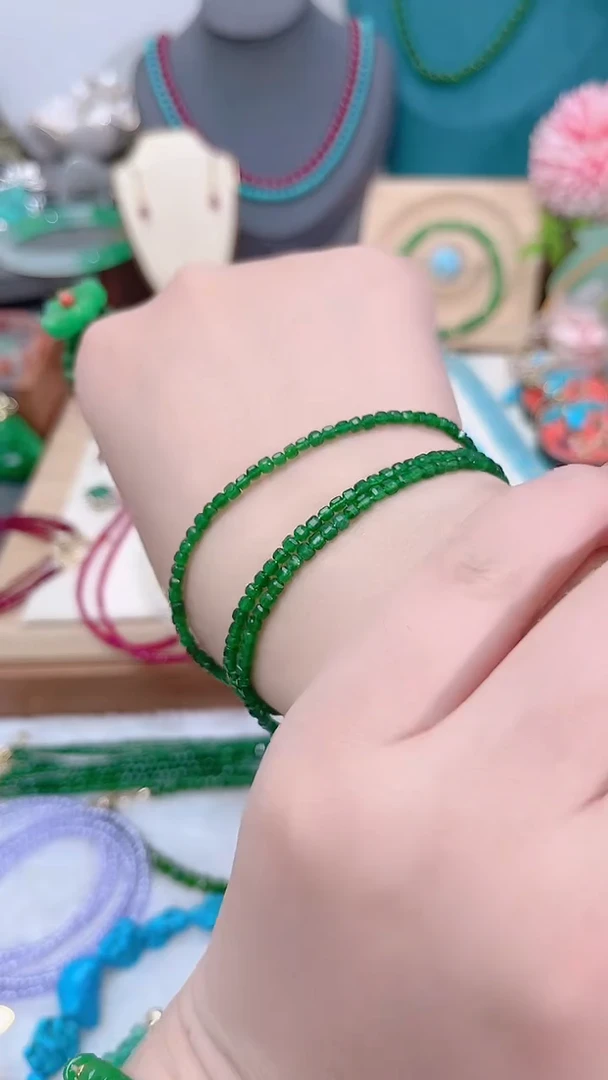 手链银S925镶嵌石榴石（沙弗莱）吸扣99