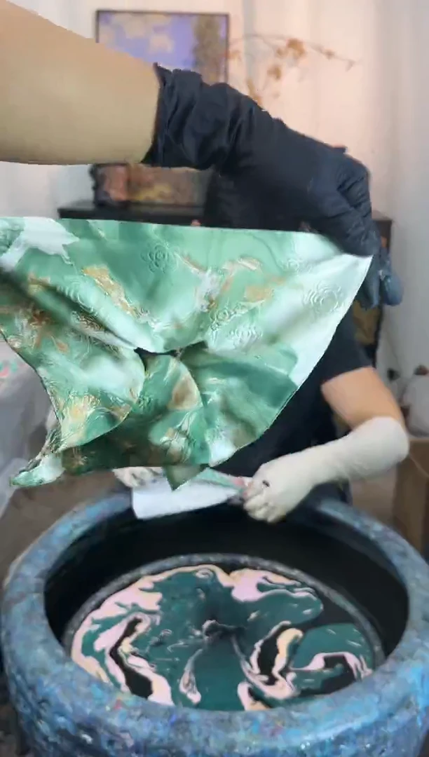 121山茶花方巾发圈