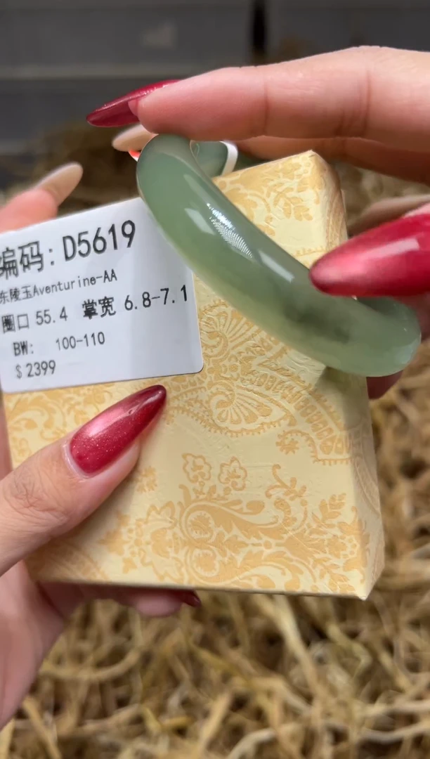 未镶嵌手镯石英质玉D5619